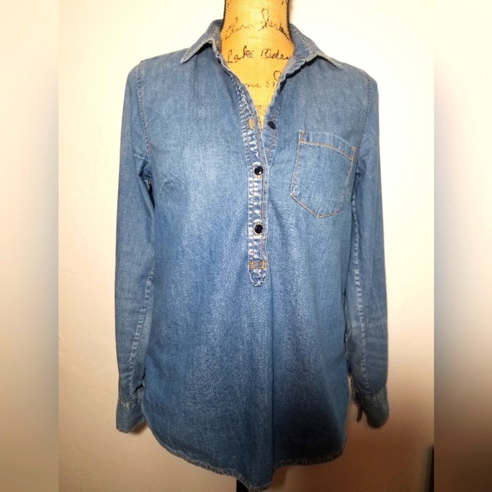 J.Crew 1/2 button down top